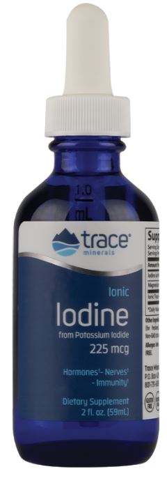 Trace Minerals Ionic Iodine, 225mcg - 59 ml.