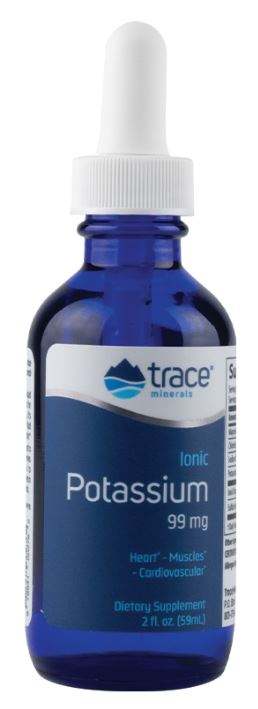 Trace Minerals Ionic Potassium, 99mg - 59 ml.