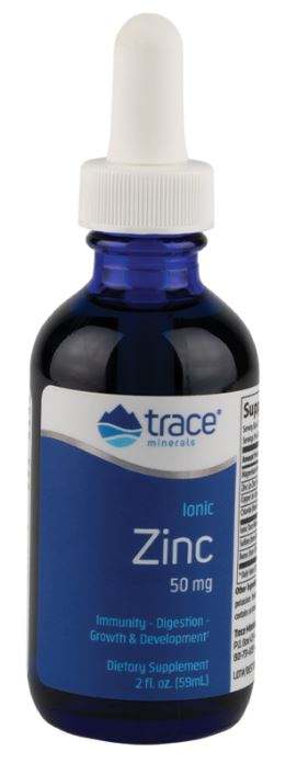 Trace Minerals Ionic Zinc, 50mg - 59 ml.