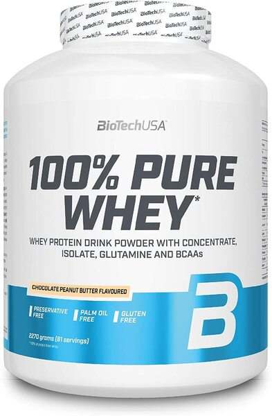 BioTechUSA 100% Pure Whey, Chocolate Peanut Butter - 2270 grams