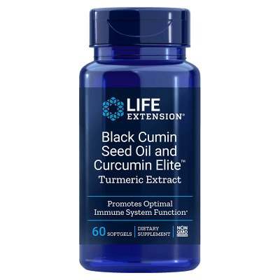 Life Extension Black Cumin Seed Oil and Curcumin Elite Turmeric Extract - 60 softgels