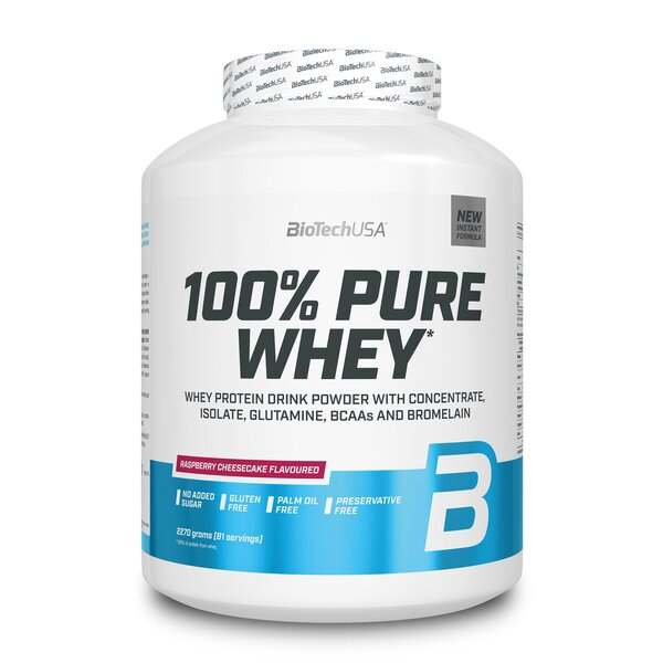 BioTechUSA 100% Pure Whey, Strawberry - 2270 grams