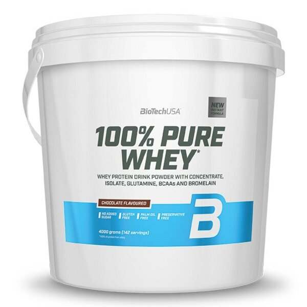 BioTechUSA 100% Pure Whey, Hazelnut - 4000 grams