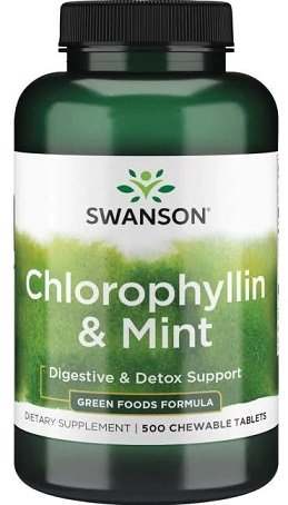 Swanson Chlorophyllin & Mint - 500 chewable tablets