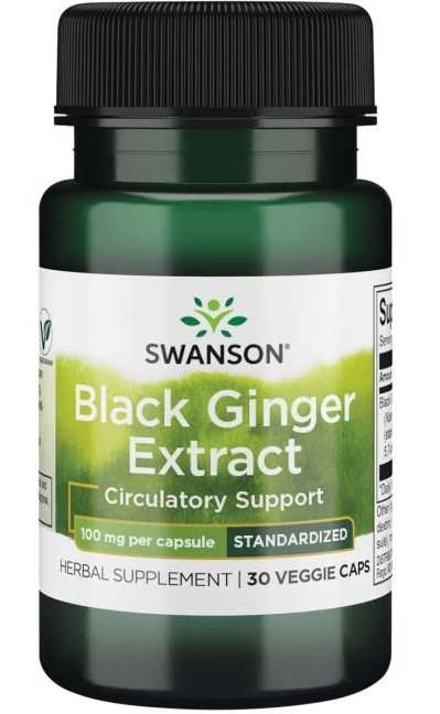 Swanson Black Ginger Extract, 100mg - 30 vcaps