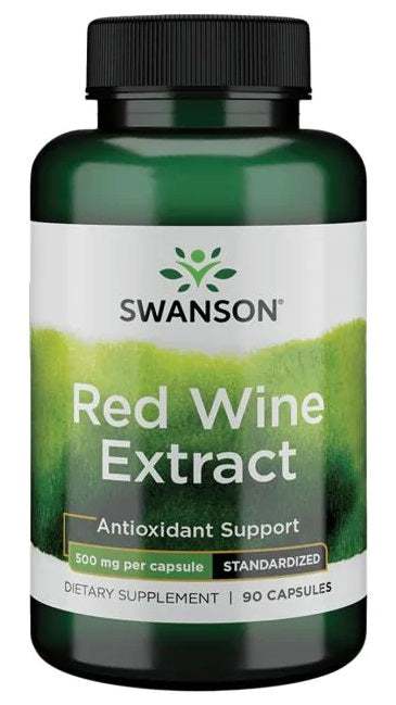 Swanson Red Wine Extract, 500mg - 90 caps