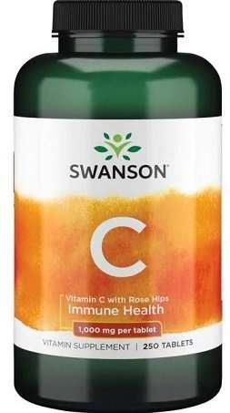 Swanson Vitamin C with Rose Hips, 1000mg - 250 tablets