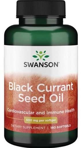 Swanson Black Currant Seed Oil, 500mg - 180 softgels