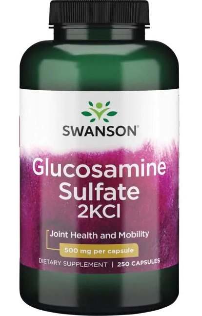 Swanson Glucosamine Sulfate 2KCl, 500mg - 250 caps