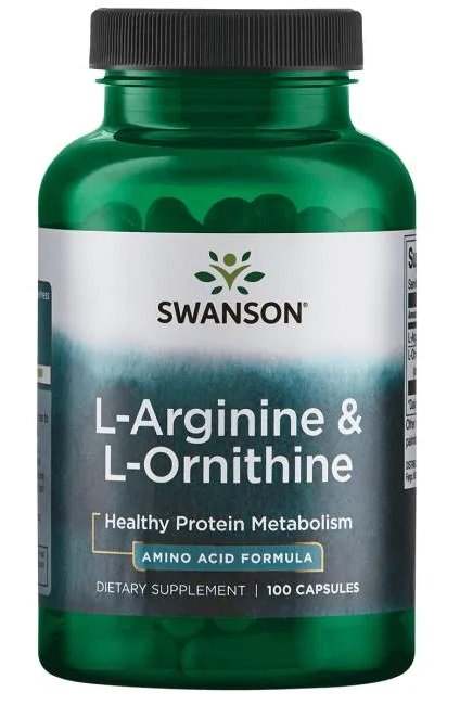 Swanson L-Arginine & L-Ornithine - 100 caps