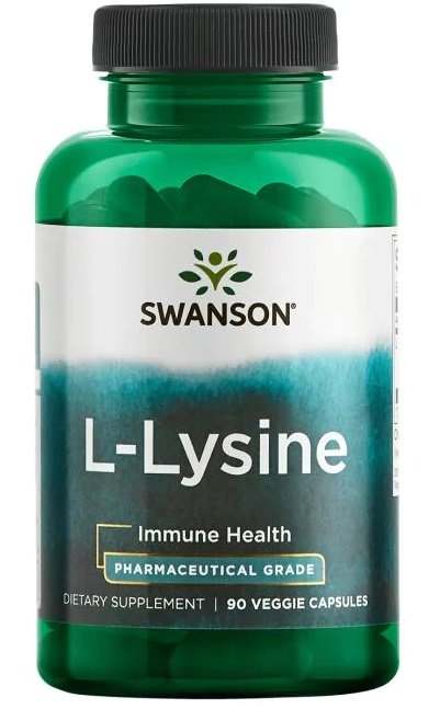 Swanson AjiPure L-Lysine, 500mg - 90 vcaps