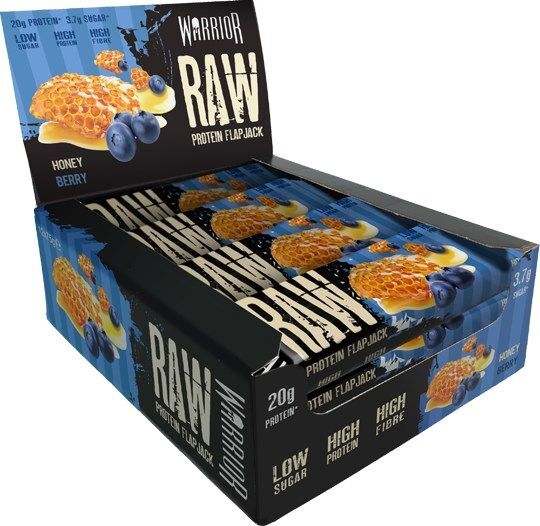 Warrior Raw Protein Flapjack, Honey Berry - 12 bars