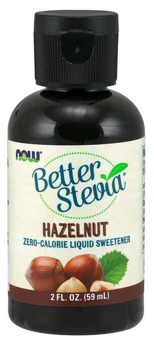 NOW Foods Better Stevia Liquid, Hazelnut - 59 ml.