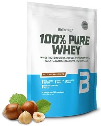 BioTechUSA 100% Pure Whey, Hazelnut - 1000 grams