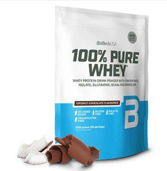 BioTechUSA 100% Pure Whey, Caramel Cappuccino - 1000 grams