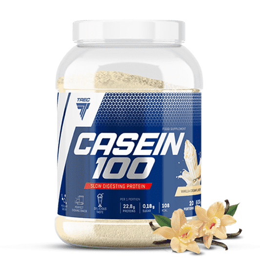 Trec Nutrition Casein 100, Vanilla - 600 grams