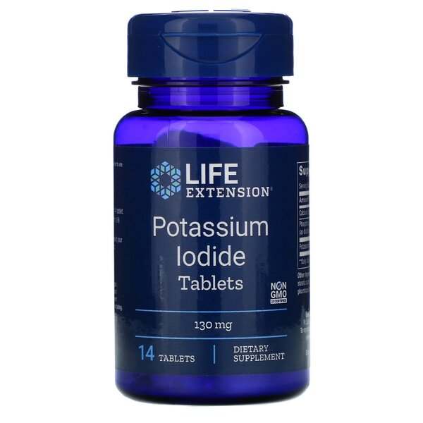 Life Extension Potassium Iodide Tablets, 130mg - 14 tablets