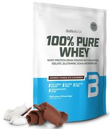 BioTechUSA 100% Pure Whey, Coconut Chocolate - 1000 grams