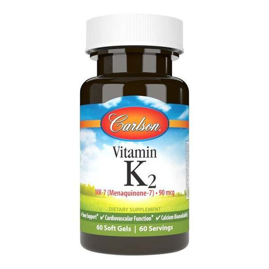 Carlson Labs Vitamin K2 MK-7, 90mcg - 60 softgels