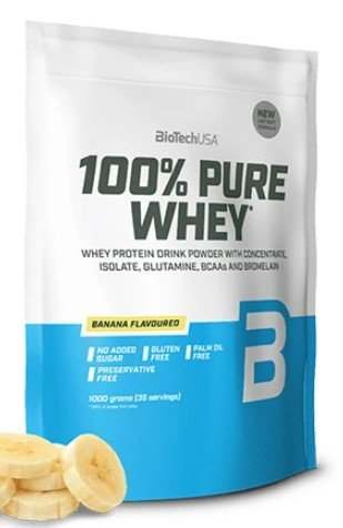 BioTechUSA 100% Pure Whey, Banana - 1000 grams