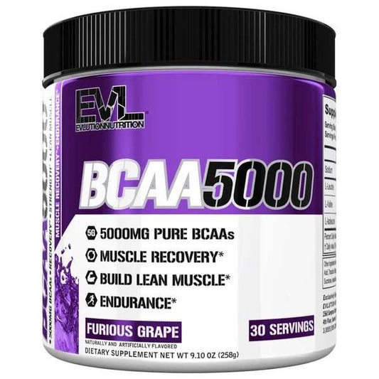 EVLution Nutrition BCAA 5000, Furious Grape - 258 grams