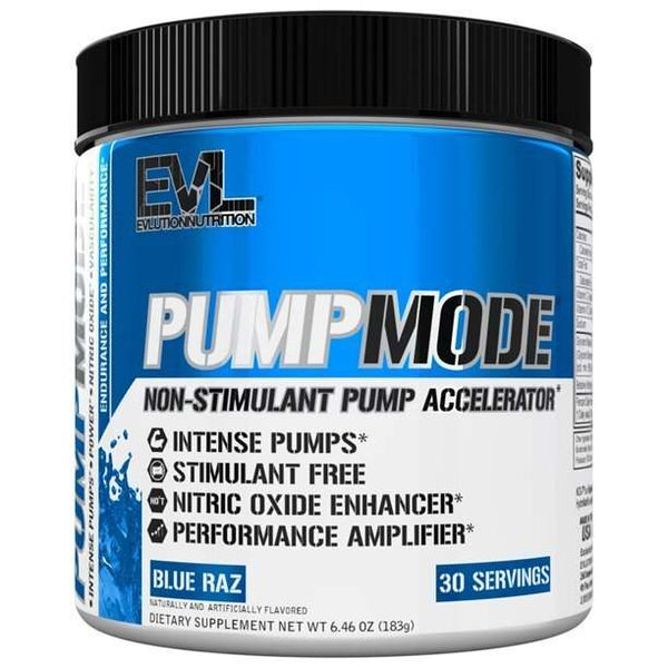 EVLution Nutrition PumpMode Powder, Blue Raz - 183 grams