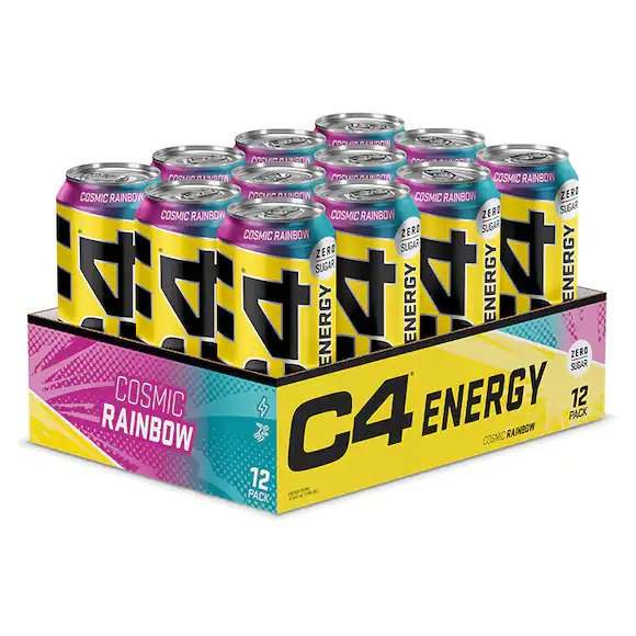 Cellucor C4 Explosive Energy Drink, Cosmic Rainbow - 12 x 500 ml.