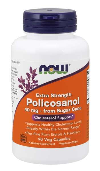 NOW Foods Policosanol, 40mg Extra Strength - 90 vcaps