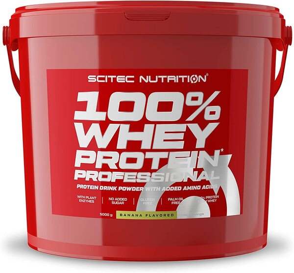 SciTec 100% Whey Protein Professional, Banana - 5000 grams