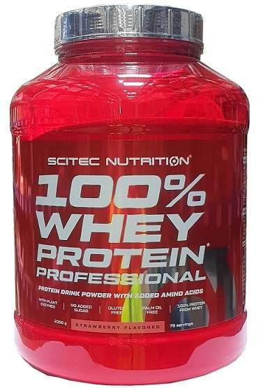 SciTec 100% Whey Protein Professional, Strawberry - 2350 grams