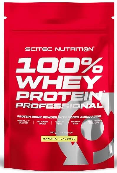 SciTec 100% Whey Protein Professional, Banana - 500 grams