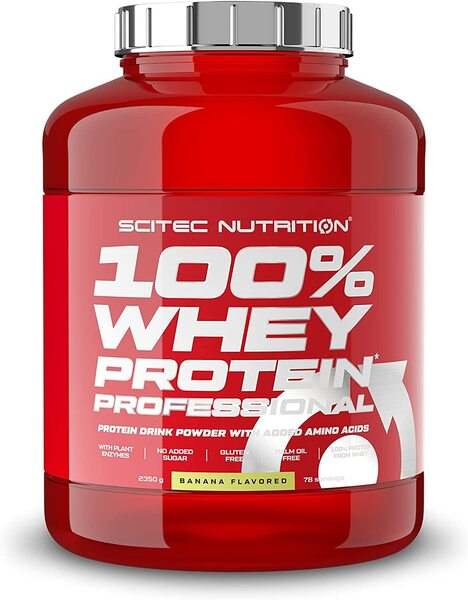 SciTec 100% Whey Protein Professional, Banana - 2350 grams