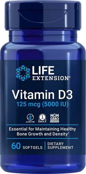 Life Extension Vitamin D3, 5000IU - 60 softgels