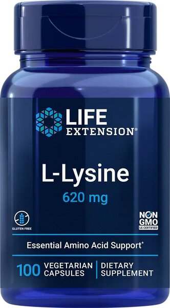 Life Extension L-Lysine, 620mg - 100 vcaps