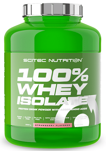 SciTec 100% Whey Isolate, Strawberry - 2000 grams