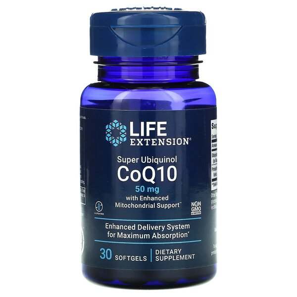 Life Extension Super Ubiquinol CoQ10 with Enhanced Mitochondrial Support, 50mg - 30 softgels