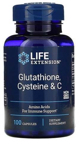 Life Extension Glutathione, Cysteine & C - 100 caps