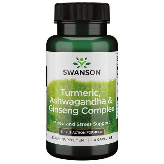 Swanson Turmeric, Ashwagandha & Ginseng Complex - 60 caps