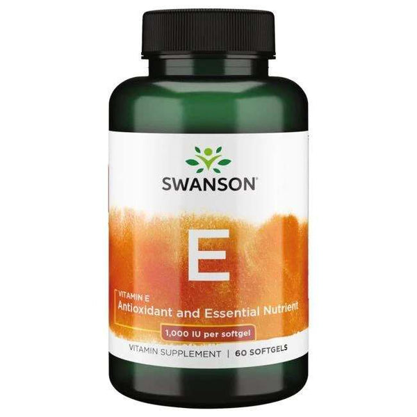 Swanson Vitamin E, 1000 IU - 60 softgels