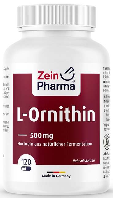 Zein Pharma L-Ornithine, 500mg - 120 caps