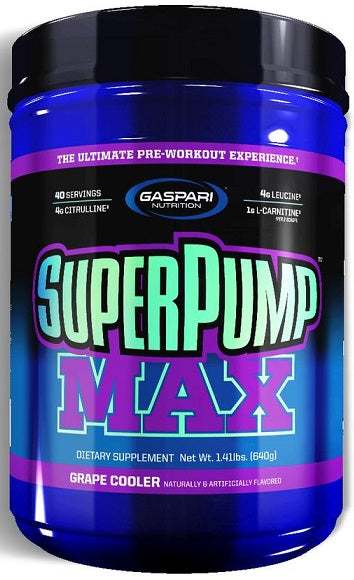 Gaspari Nutrition SuperPump MAX, Grape Cooler - 640 grams