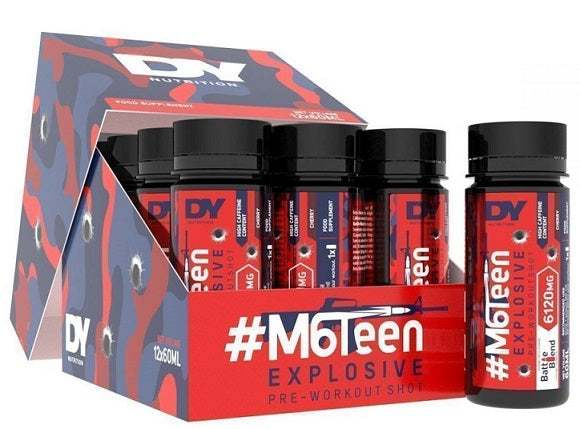 Dorian Yates #M6Teen Explosive Pre-Workout Shot, Peach - 12 x 60ml.