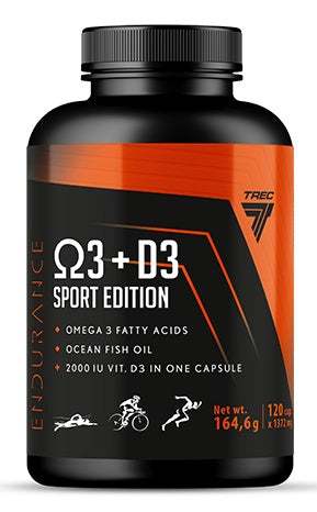 Trec Nutrition Endurance Omega 3 + D3 Sport Edition - 120 caps