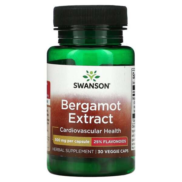 Swanson Bergamot Extract, 500mg - 30 vcaps