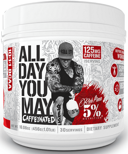 5% Nutrition AllDayYouMay Caffeinated - Legendary Series, Fruit Punch - 456 grams