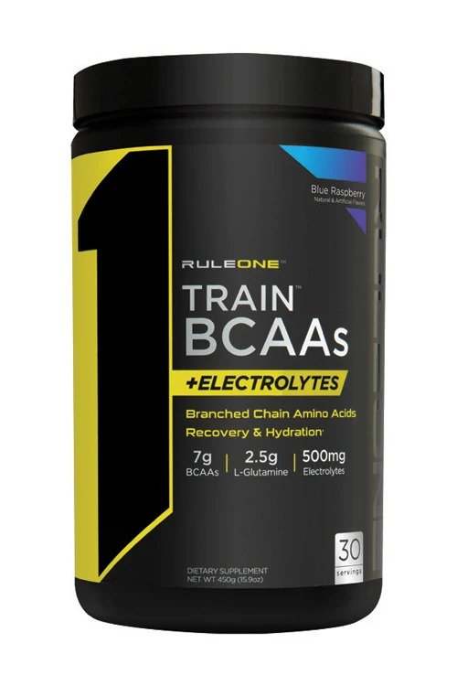 Rule One Train BCAAs + Electrolytes, Blue Raspberry - 450 grams