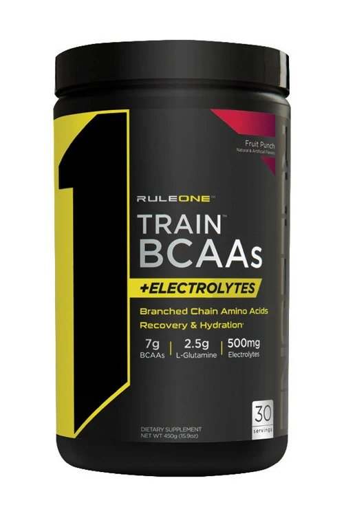 Rule One Train BCAAs + Electrolytes, Fruit Punch - 450 grams