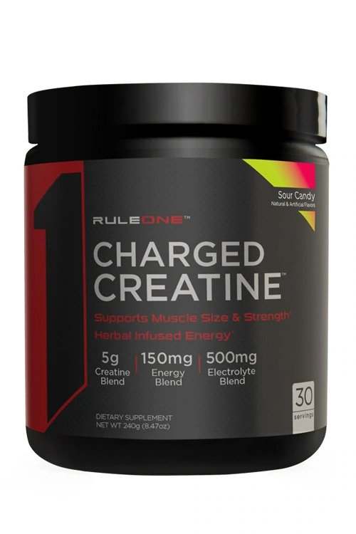 Rule One Charged Creatine, Sour Candy (EAN 837234108772) - 240 grams