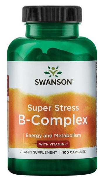 Swanson Super Stress B-Complex with Vitamin C - 100 caps