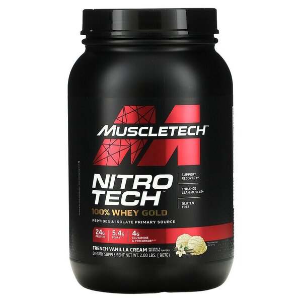 MuscleTech Nitro-Tech 100% Whey Gold, French Vanilla Cream (EAN 631656710472) - 907 grams